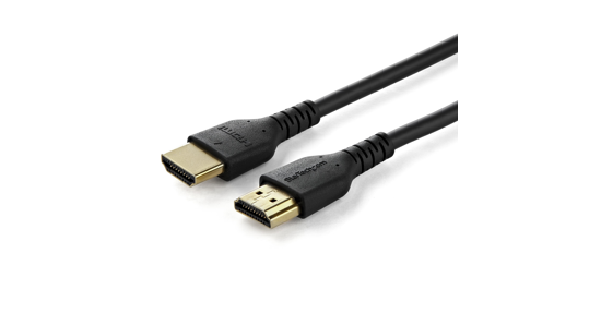 Startech 2 m Premium Gecertificeerde HDMI 2.0 Kabel met Ethernet, Duurzame High Speed UHD 4K 60Hz HDR, Robuuste M/M Kabel met Aramidevezel, TPE, Ultra HD Monitors, TVs & Displays, Zwart