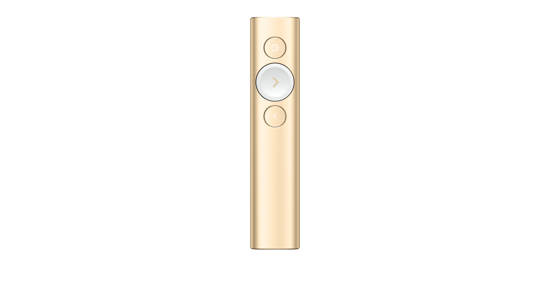 Logitech Spotlight Draadloze presenter Bluetooth/RF Goud