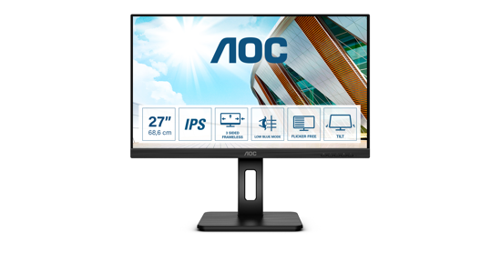 AOC P2 Q27P2Q LED display 68,6 cm (27") 2560 x 1440 Pixels Quad HD Zwart