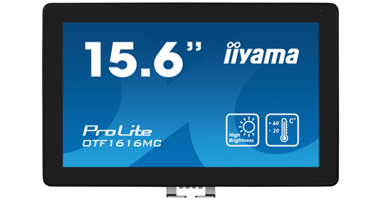 iiyama OTF1616MC-B1 beeldkrant Digitale signage flatscreen 39,6 cm (15.6") LCD 1100 cd/m² Full HD Zwart Touchscreen