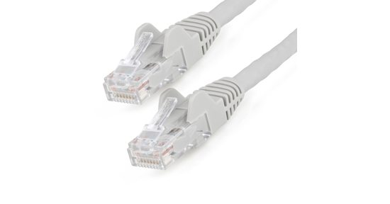 Startech N6LPATCH50CMGR netwerkkabel Grijs 0,5 m Cat6 U/UTP (UTP)