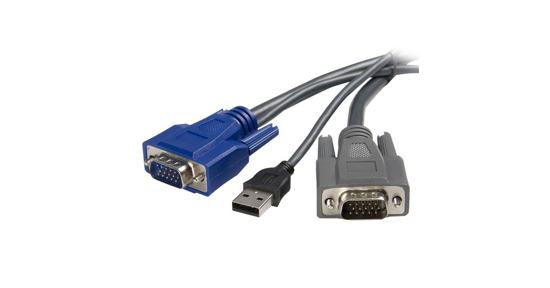 Startech 1,80m ultradunne 2-in-1 USB VGA KVM-kabel