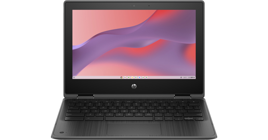 HP Chromebook Fortis x360 G3 J 29,5 cm (11.6") Touchscreen HD Intel® Celeron® N5100 8 GB LPDDR4x-SDRAM 64 GB eMMC Wi-Fi 6 (802.11ax) ChromeOS Zwart