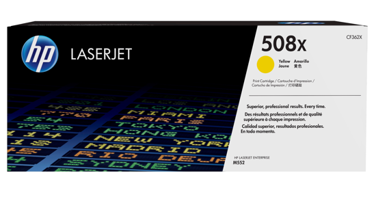 HP 508X originele high-capacity gele LaserJet tonercartridge