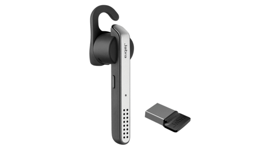 Jabra Stealth UC MS Headset Draadloos oorhaak, In-ear Oproepen/muziek Micro-USB Bluetooth Zwart