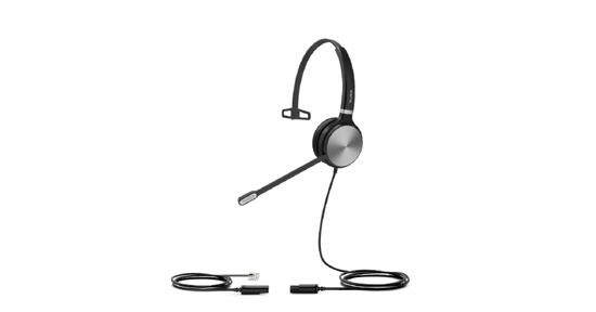 Yealink YHS36 Headset Bedraad Hoofdband Kantoor/callcenter Zwart, Zilver