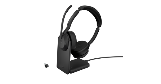 Jabra Evolve2 55 Headset Bedraad en draadloos Hoofdband Kantoor/callcenter Bluetooth Oplaadhouder Zwart