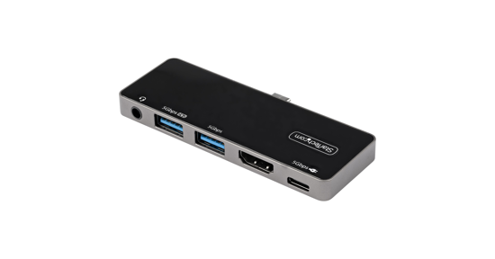 Startech USB C Multiport Adapter - USB-C naar 4K 60Hz HDMI 2.0, 100W Power Delivery Pass-Through, 3-Port USB 3.0 Hub met Audio - USB-C Mini Dock - USB Type-C Travel Dock