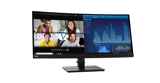 Lenovo ThinkVision P34w-20 LED display 86,7 cm (34.1") 3440 x 1440 Pixels Wide Quad HD Zwart