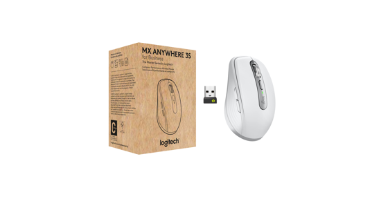 Logitech MX Anywhere 3S for Business muis Rechtshandig RF-draadloos + Bluetooth Laser 8000 DPI