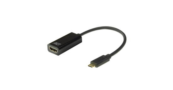 ACT AC7310 video kabel adapter 0,15 m USB Type-C HDMI Type A (Standaard) Zwart