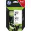 HP 302 originele zwarte/drie-kleuren inktcartridges, 2-pack