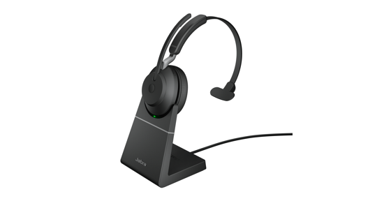 Jabra Evolve2 65, UC Mono Headset Draadloos Hoofdband Kantoor/callcenter USB Type-A Bluetooth Zwart