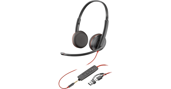 HP 8X229A6 hoofdtelefoon/headset Bedraad Hoofdband Kantoor/callcenter USB Type-C Zwart