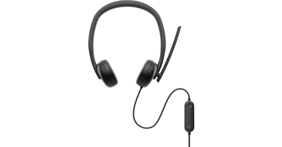 Dell WH3024 Headset Bedraad Hoofdband Oproepen/muziek USB Type-C Zwart