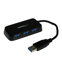 Startech Draagbare 4-poorts SuperSpeed USB 3.0 hub - 5Gbps - zwart