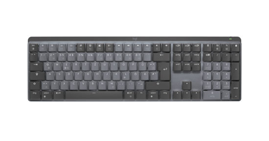 Logitech MX Mechanical toetsenbord RF-draadloos + Bluetooth QWERTZ Duits Grafiet, Grijs