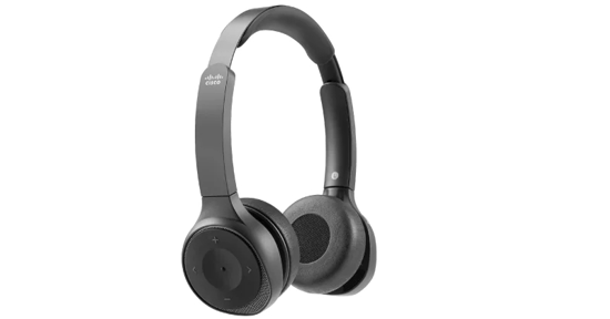 Cisco 730 Headset Bedraad en draadloos Hoofdband Oproepen/muziek Bluetooth Zwart, Koolstof