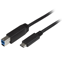 Startech USB315CB2M USB-kabel 2 m USB 3.2 Gen 1 (3.1 Gen 1) USB C USB B Zwart