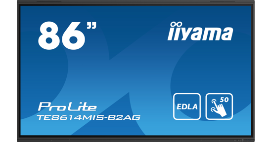 iiyama PROLITE TE8614MIS-B2AG Digitale signage flatscreen 2,18 m (86") LCD Wifi 435 cd/m² 4K Ultra HD Zwart Touchscreen Type processor Android 24/7