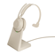 Jabra Evolve2 65, UC Mono Headset Draadloos Hoofdband Kantoor/callcenter USB Type-A Bluetooth Beige