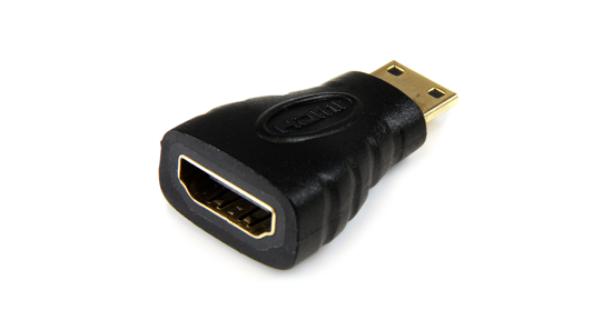 Startech Mini HDMI naar HDMI Adapter, 4K High Speed HDMI Adapter, 4K 30Hz Ultra HD High Speed HDMI Adapter, HDMI 1.4, Vergulde Connectors, UHD Mini HDMI Adapter 4K, Zwart