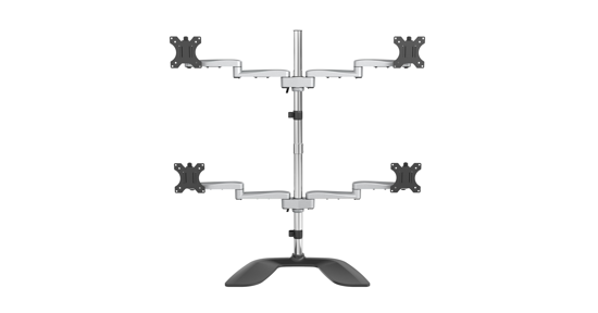Startech Monitorarm voor vier schermen scharnierend staal & aluminium