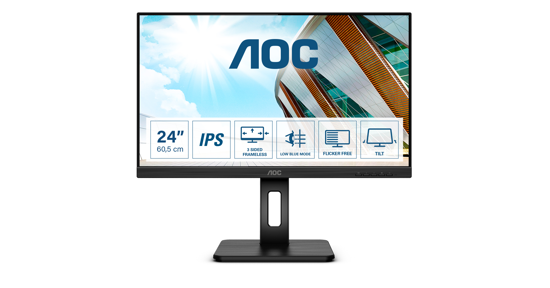 AOC P2 24P2Q LED display 60,5 cm (23.8") 1920 x 1080 Pixels Full HD Zwart