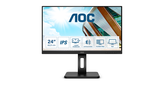 AOC P2 Q24P2Q LED display 60,5 cm (23.8") 2560 x 1440 Pixels Quad HD Zwart