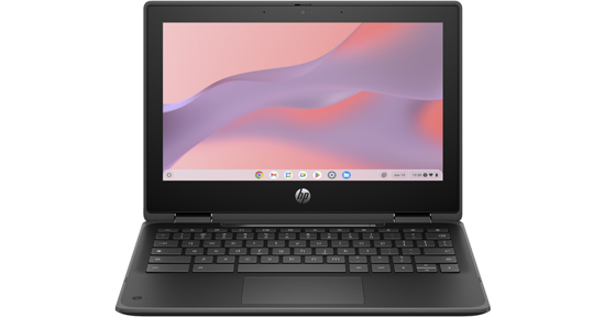 HP Fortis x360 G5 Intel® N N100 Chromebook 29,5 cm (11.6") Touchscreen HD 4 GB LPDDR5-SDRAM 32 GB eMMC Wi-Fi 6E (802.11ax) ChromeOS Zwart