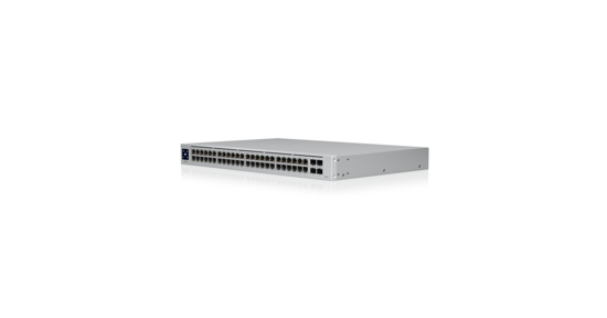 Ubiquiti UniFi USW-48-POE netwerk-switch Managed L2 Gigabit Ethernet (10/100/1000) Power over Ethernet (PoE) 1U Roestvrijstaal