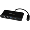 Startech USB-C naar Ethernet adapter met 3 poorts USB 3.0 hub en Power Delivery