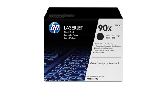 HP 90X originele high-capacity zwarte LaserJet tonercartridge, 2-pack