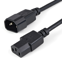 Startech 1m Stroom Verlengkabel, C14 naar C13 Voedingskabel, 10A 125V, 18AWG, Computer Stroomkabel, IEC-320-C14 naar IEC-320-C13 AC Verlengkabel voor Netvoeding, UL-Listed