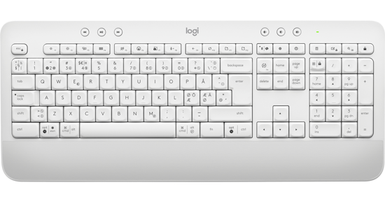 Logitech Signature K650 toetsenbord Bluetooth QWERTY Deens, Fins, Noors, Zweeds Wit