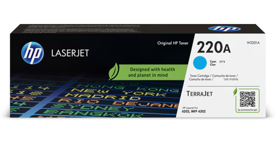 HP 220A originele LaserJet-tonercartridge, cyaan