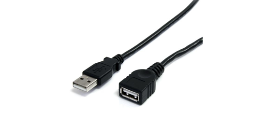 Startech 3 m USB 2.0 verlengkabel A to A zwart M/F