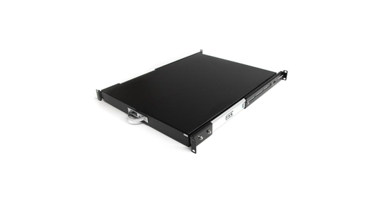 Startech 1U 56cm Diepe Uitschuifbare Plank Serverrack Serverkast Zwart