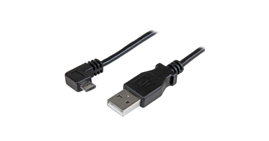 Startech 1 m Micro-USB oplaad en sync kabel M/M Micro-USB haaks naar rechts 30/24AWG