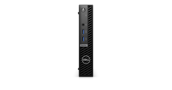 Dell OptiPlex 7010 MFF Intel® Core™ i3 i3-13100T 8 GB DDR4-SDRAM 256 GB SSD Windows 11 Pro Mini PC Zwart