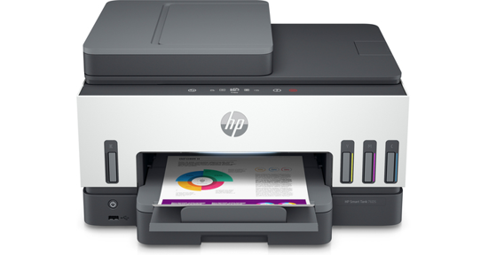 HP Smart Tank 7605 All-in-One, Printen, kopiëren, scannen, faxen, ADF en draadloos, Invoer voor 35 vel; Scans naar pdf; Dubbelzijdig printen