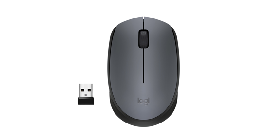 Logitech M170 Grey-K muis Ambidextrous RF Draadloos Optisch 1000 DPI