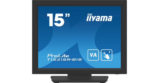 iiyama ProLite T1531SR-B1S computer monitor 38,1 cm (15") 1024 x 768 Pixels XGA LCD Touchscreen Zwart