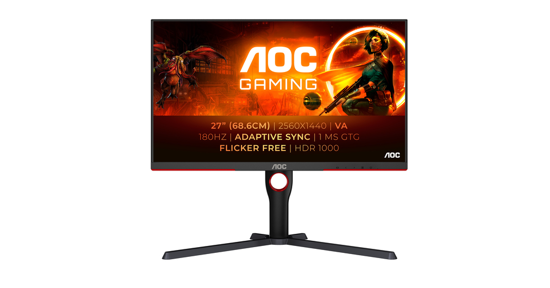 AOC G3 Q27G3XMN/BK computer monitor 68,6 cm (27") 2560 x 1440 Pixels 2K Ultra HD LED Zwart