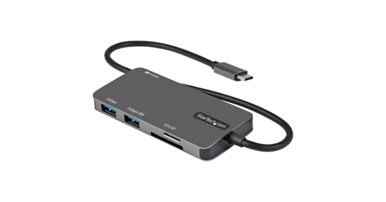 Startech USB C Multiport Adapter - USB-C naar 4K HDMI, 100W Power Delivery Pass-through, SD/MicroSD Slot, 3-Port USB 3.0 Hub - USB Type-C Mini Dock - Lange (30cm) Kabel