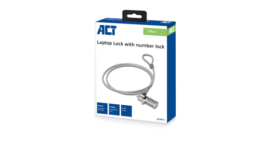 ACT AC9015 kabelslot Zilver 1,5 m