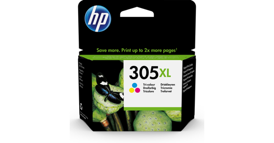 HP 305XL originele high-capacity drie-kleuren inktcartridge