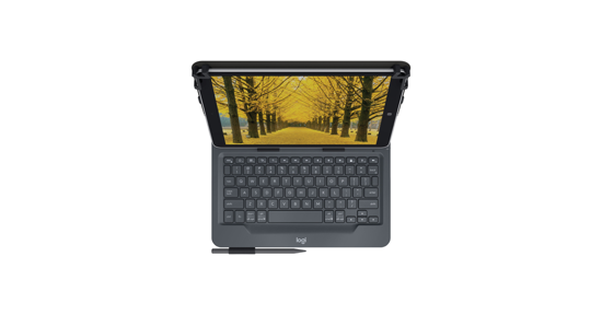 Logitech Universal Folio with integrated keyboard for 9-10 inch tablets Zwart Bluetooth QWERTY Brits Engels